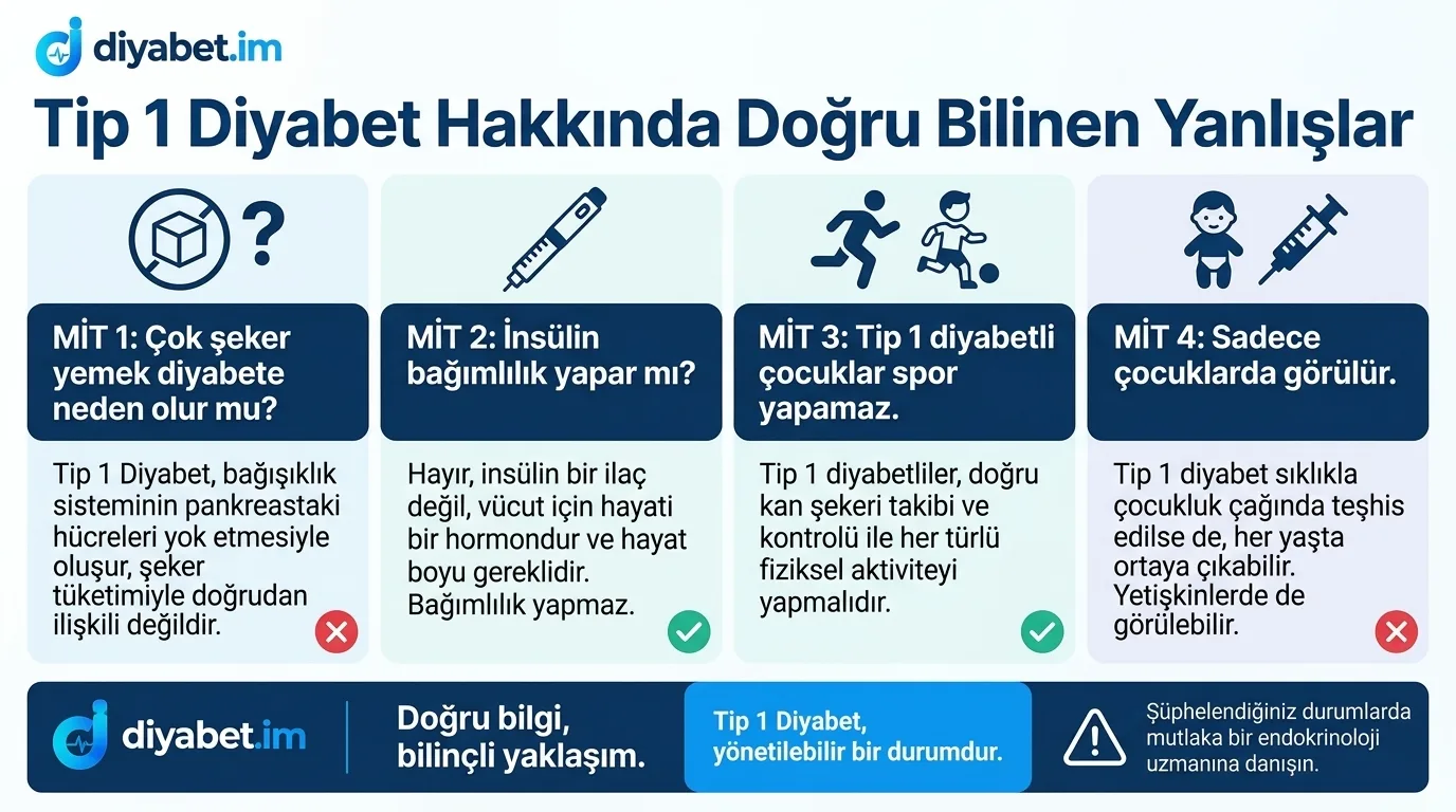 Tip 1 diyabet hakkında doğru ve yanlış bilgiler